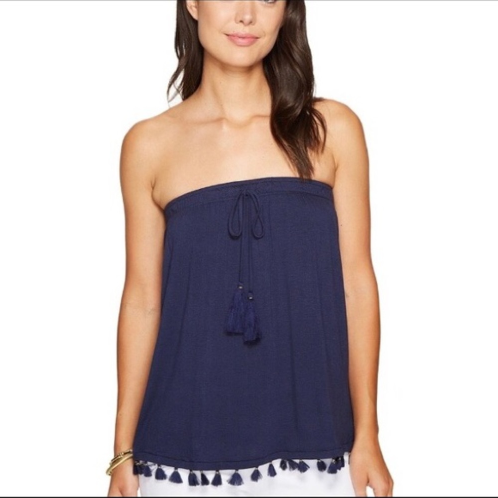 Lilly Pulitzer Medium “Palma” Navy Tube Top